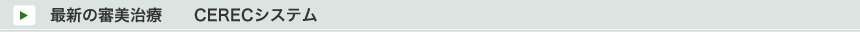 最新の審美治療　CERECシステム