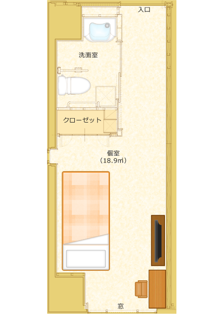 コンソルテ新緑苑 居室間取り図